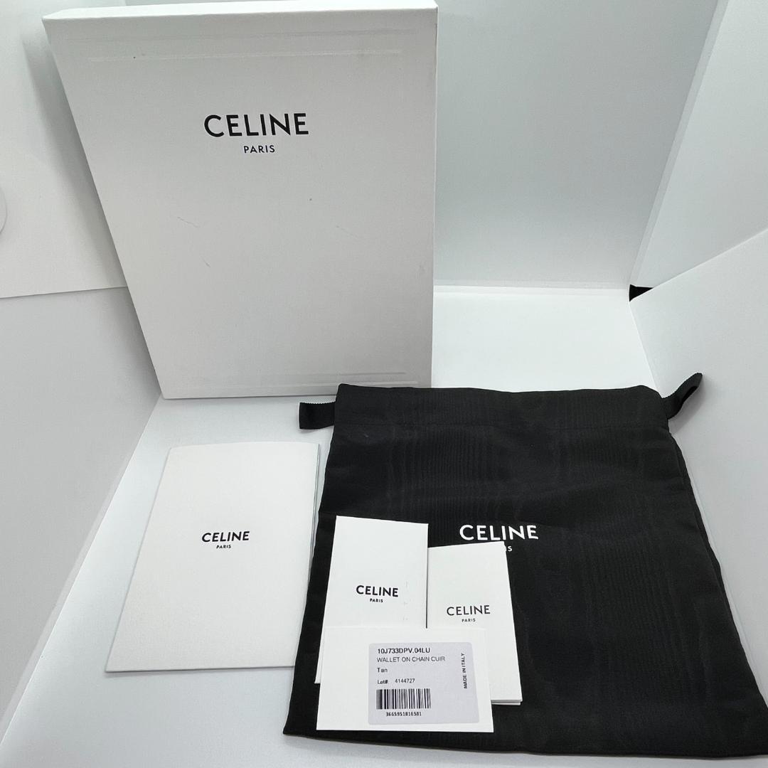✨極美品✨セリーヌ マーゴチェーンウォレット トリオンフ レザー ブラウン