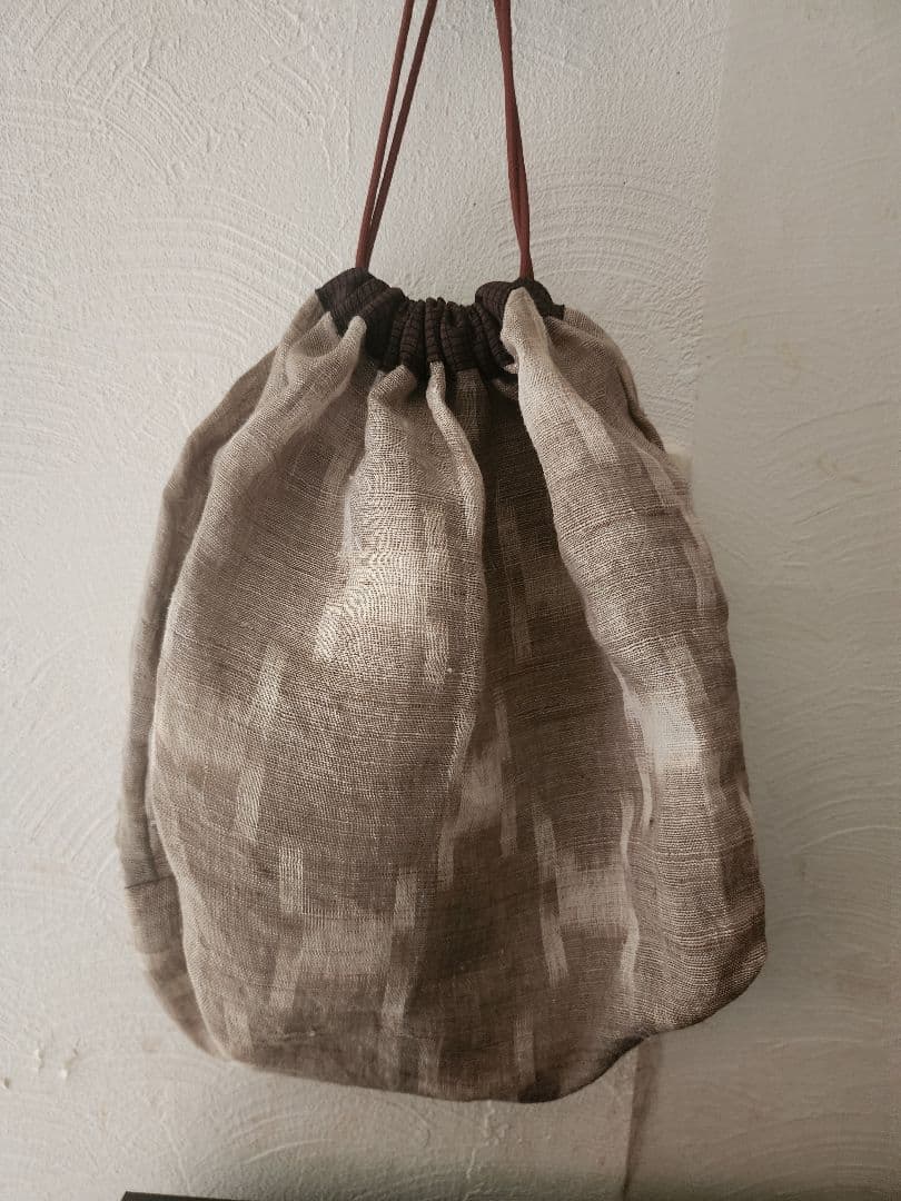 国産山葡萄　アンティークかごバッグ　手作り巾着付き　センソユニコ慈雨等