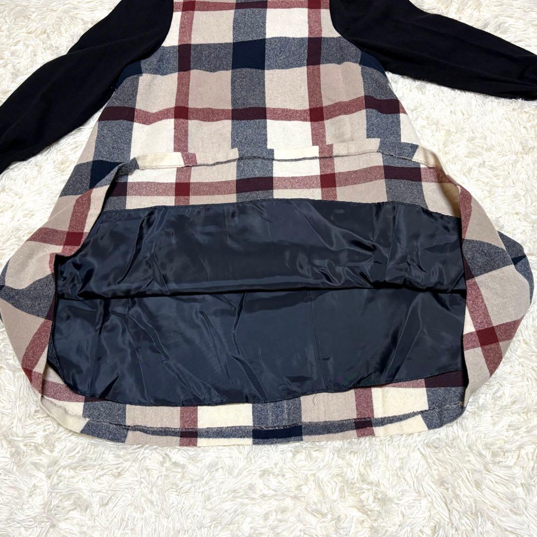 ブルーレーベルクレストブリッジ⭐️チェックフラノワンピース⭐️長袖ワンピース⭐️38