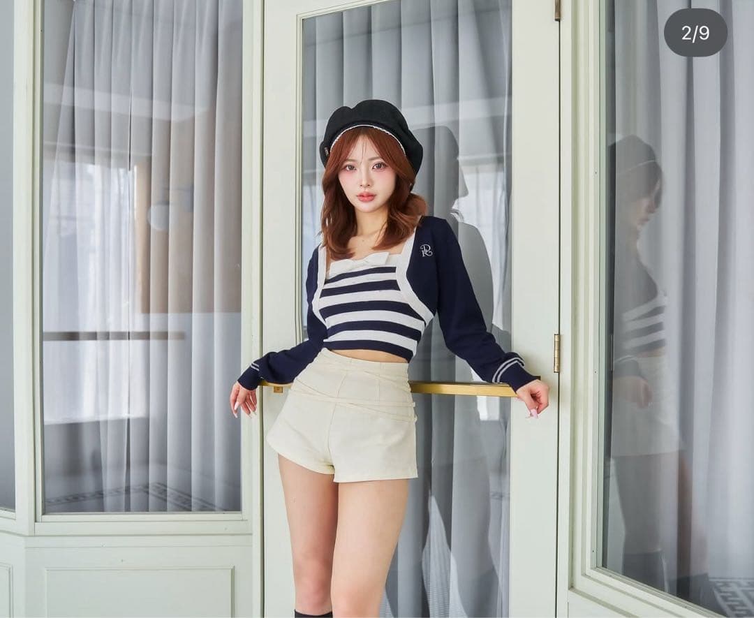 ダーリッチ Darich ダブルクロスベルトショートパンツ ivory M