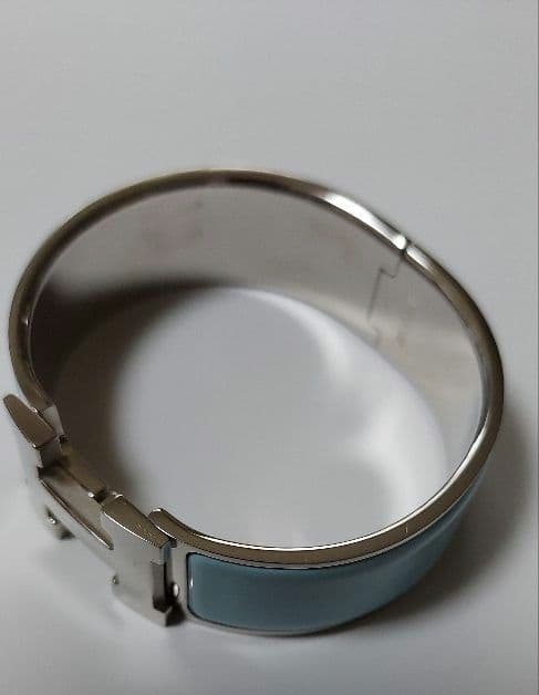 たきや　美品　HERMES 　エルメス　バングル 水色