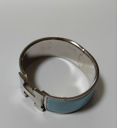 たきや　美品　HERMES 　エルメス　バングル 水色