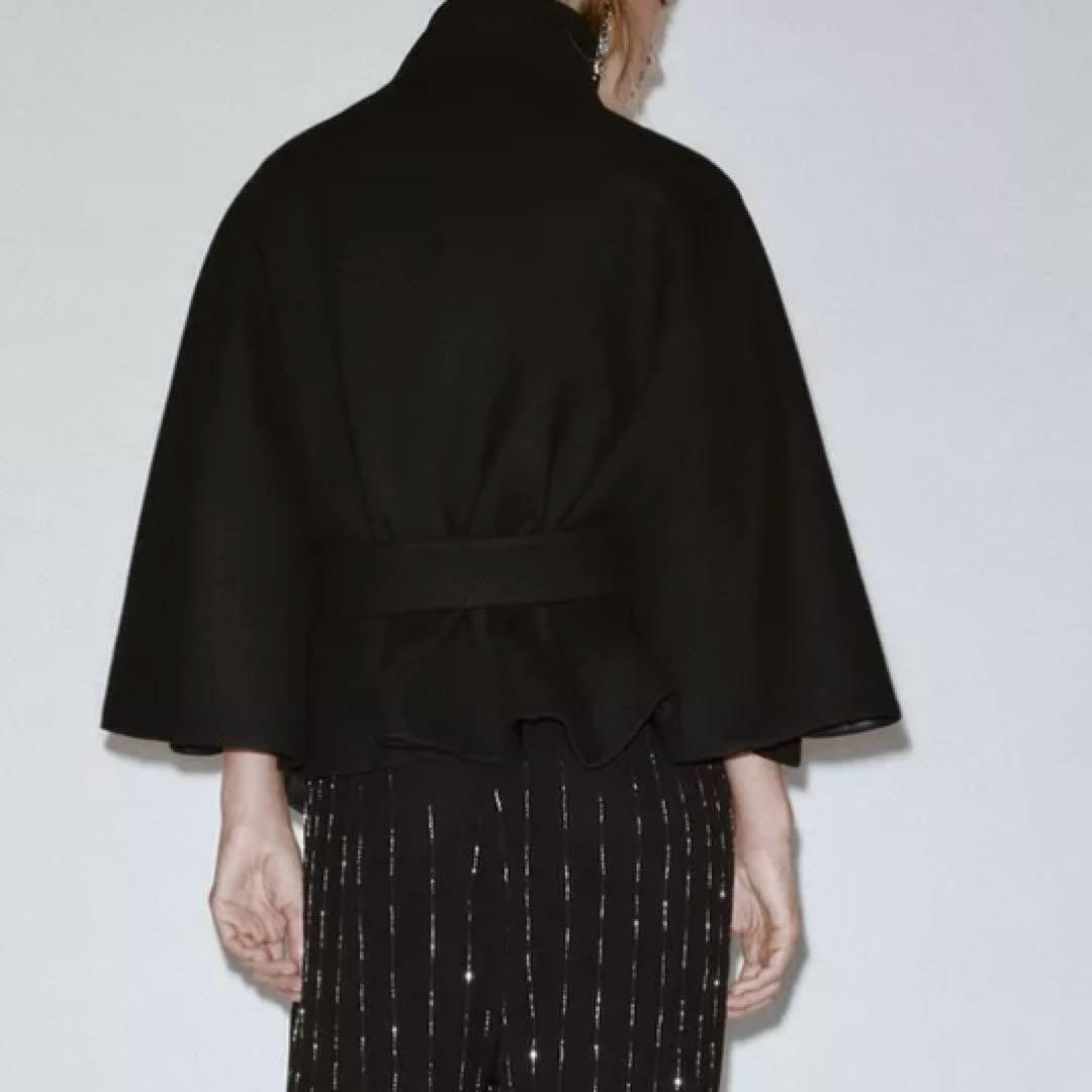 ZARAウール製 ケープスリーブ ショートコート