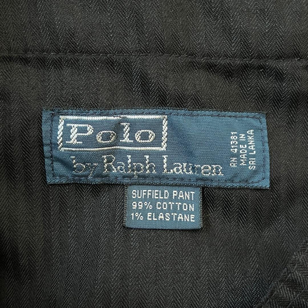 ポロバイ ラルフローレン W38 ポロチノ コーデュロイ 古着 黒 17812