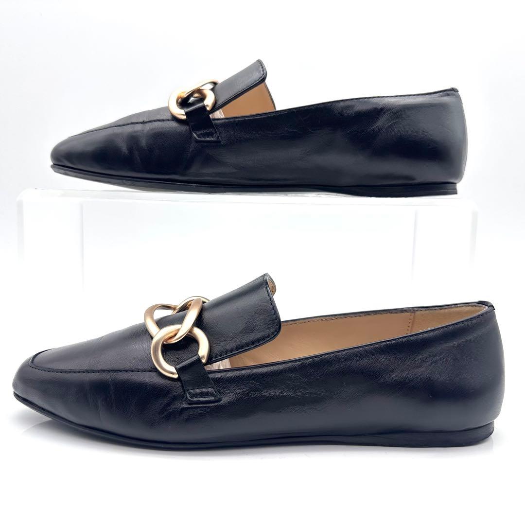 【美品】ファビオルスコーニ ビットローファー ブラック ゴールド ビッグチェーン