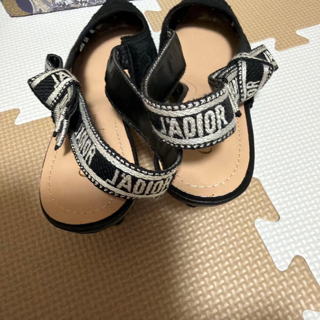 美品✨Christian Dior 黒ポインテッドトゥミュール 37レース