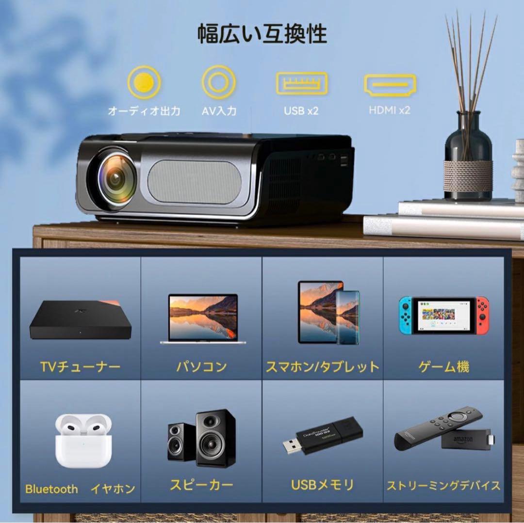 プロジェクター 小型 16000ルーメン lm 550ANSI 4k 1080