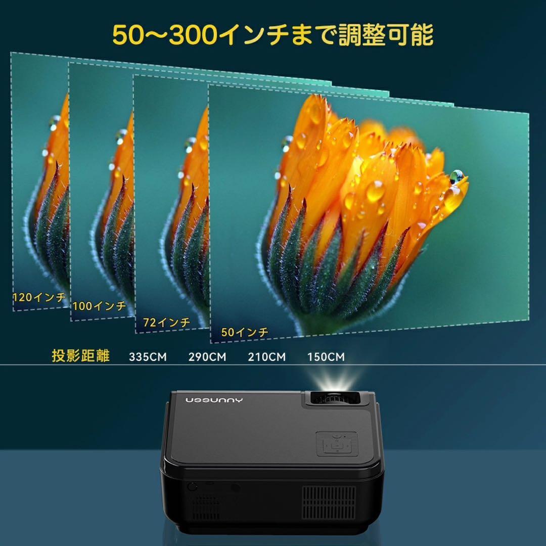 プロジェクター 小型 16000ルーメン lm 550ANSI 4k 1080