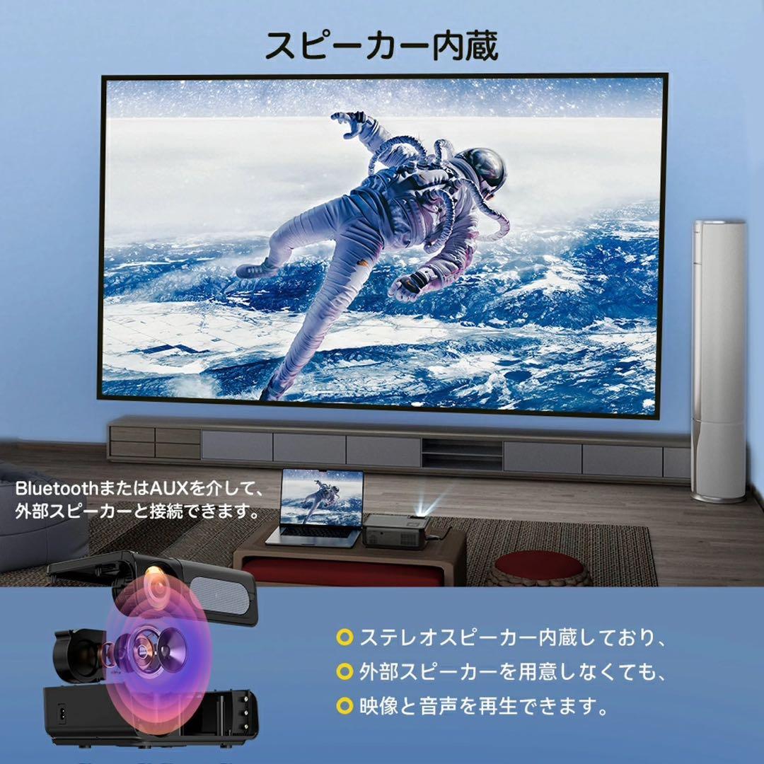 プロジェクター 小型 16000ルーメン lm 550ANSI 4k 1080