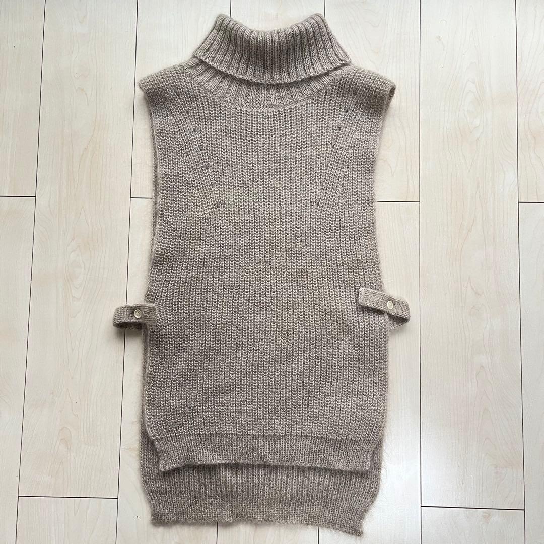 Y's ワイズ ヨウジヤマモト モヘヤブレンド タートルネック ニット ベスト