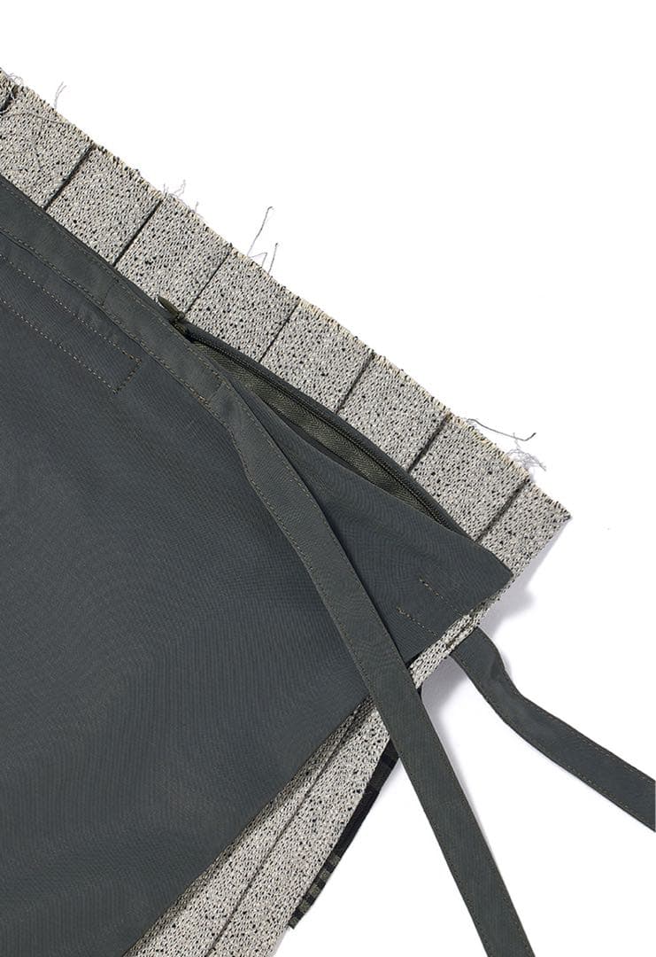 スカート OPENYY PLEATS LAYERED POCKET BELT, KHAKI