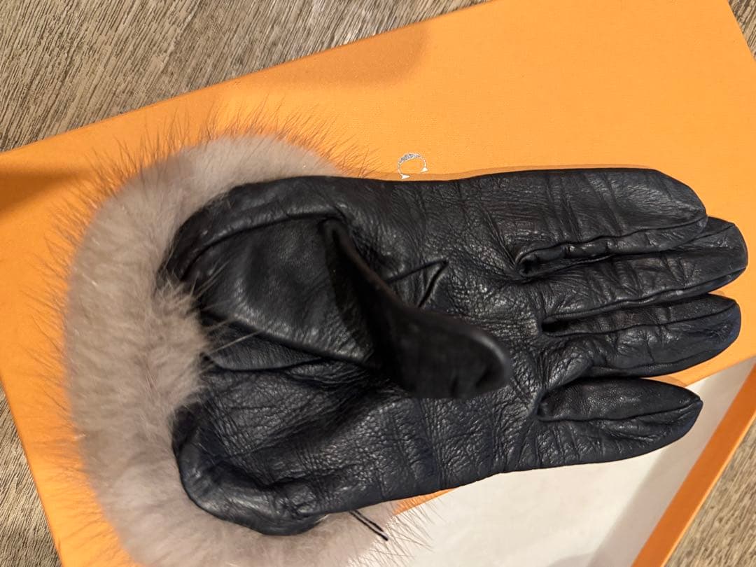 ドゥロワー購入 CAUSSE レザー ファー 手袋