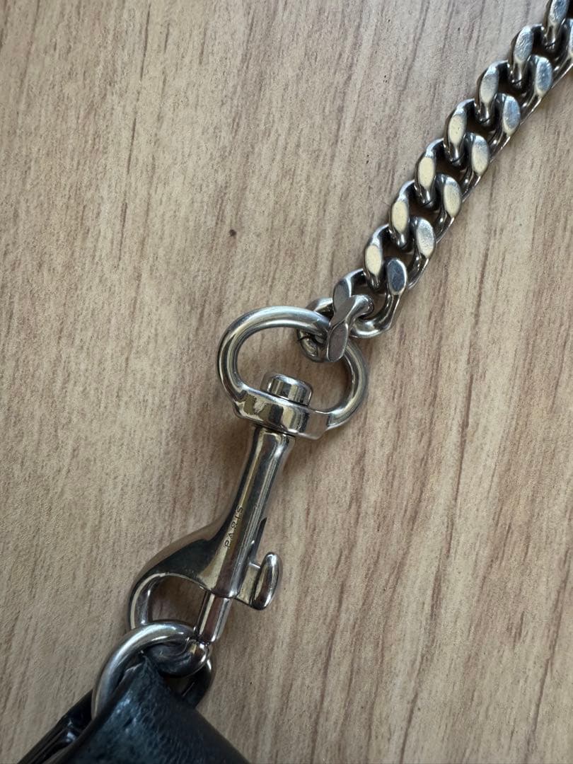ぴ*ぴ様 希少美品!! サンローラン パリ / ライダース レザー＆チェーン　ウ