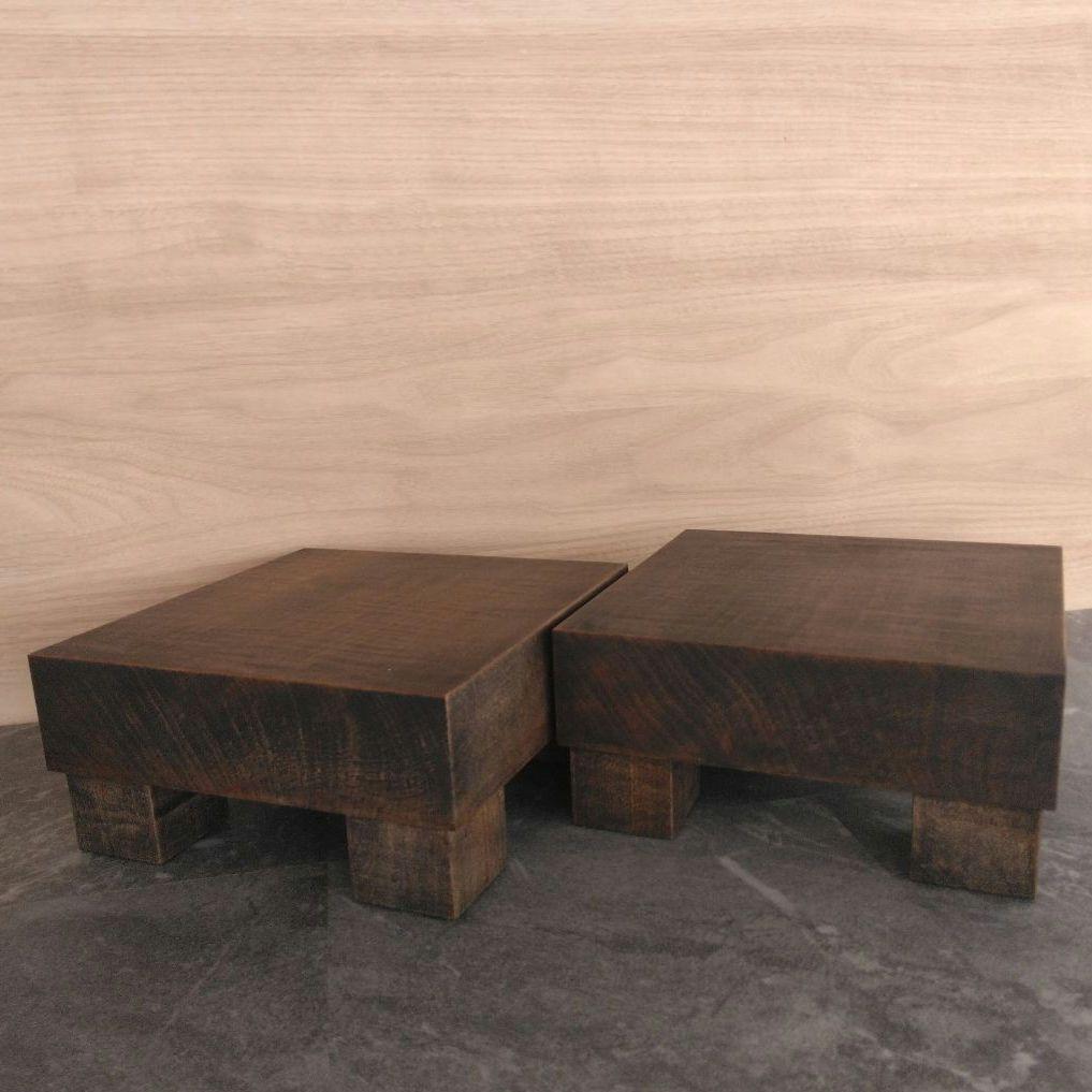 無垢材スピーカースタンド　一対