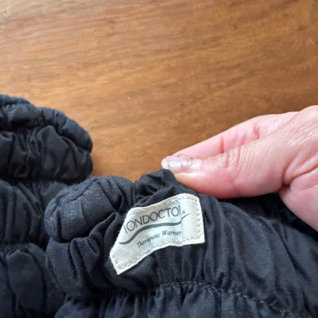 IONDOCTOR 黒 レッグウォーマー ギャザー仕上げ