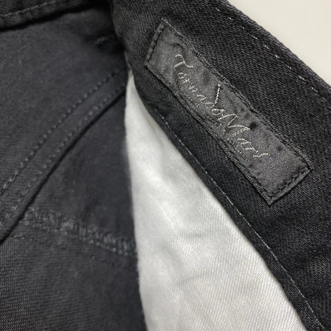 フレア　631-8217003 ストレッチ　ブラック　デニム　パッチワークy2k