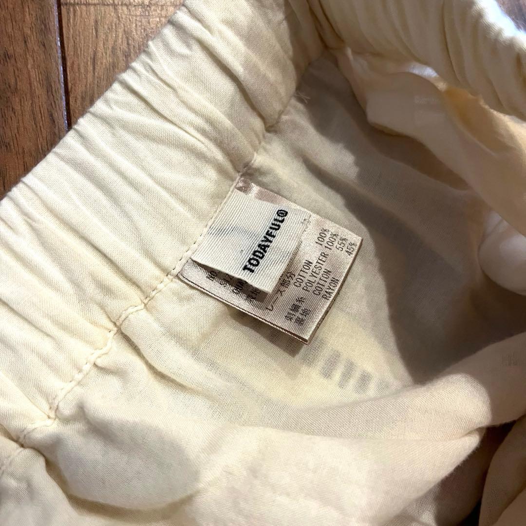 TODAYFUL Embroidery Patchwork パンツ エクリュ38