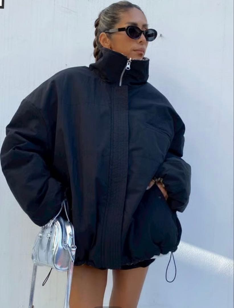 sudo リバーシブルブルゾン　 ブラック・レオパード柄