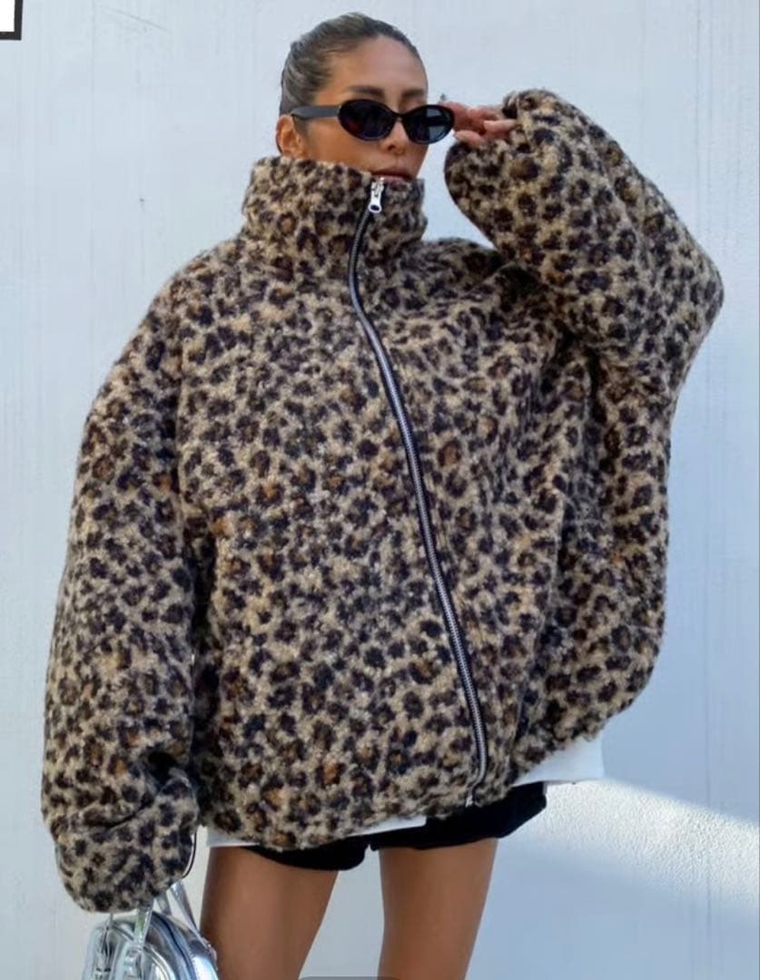 sudo リバーシブルブルゾン　 ブラック・レオパード柄