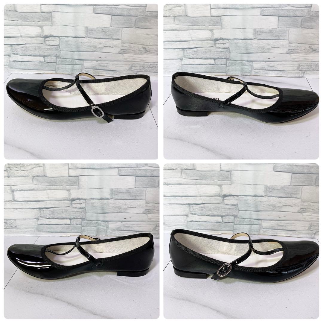 極美品 Repetto レペット Tストラップシューズ バレエシューズ 黒 25