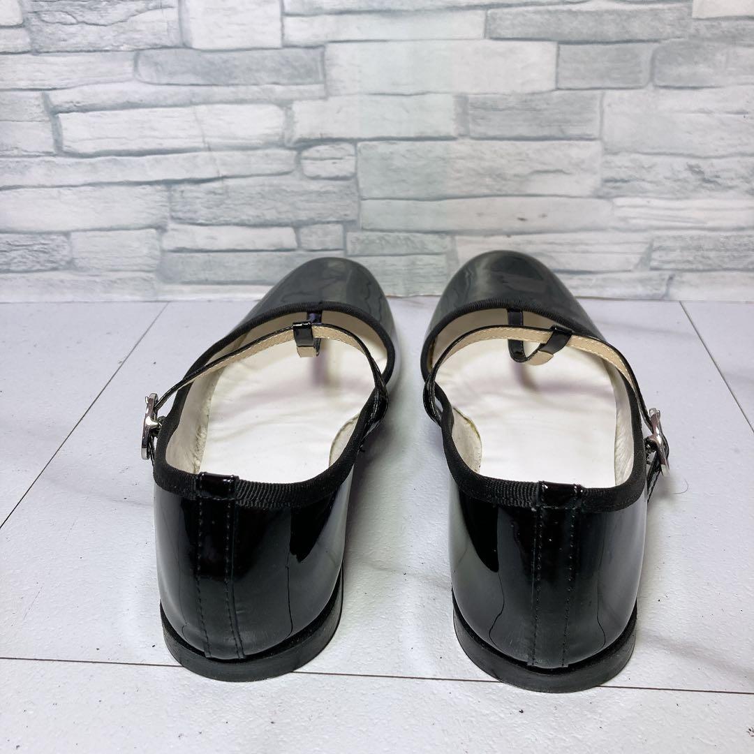 極美品 Repetto レペット Tストラップシューズ バレエシューズ 黒 25