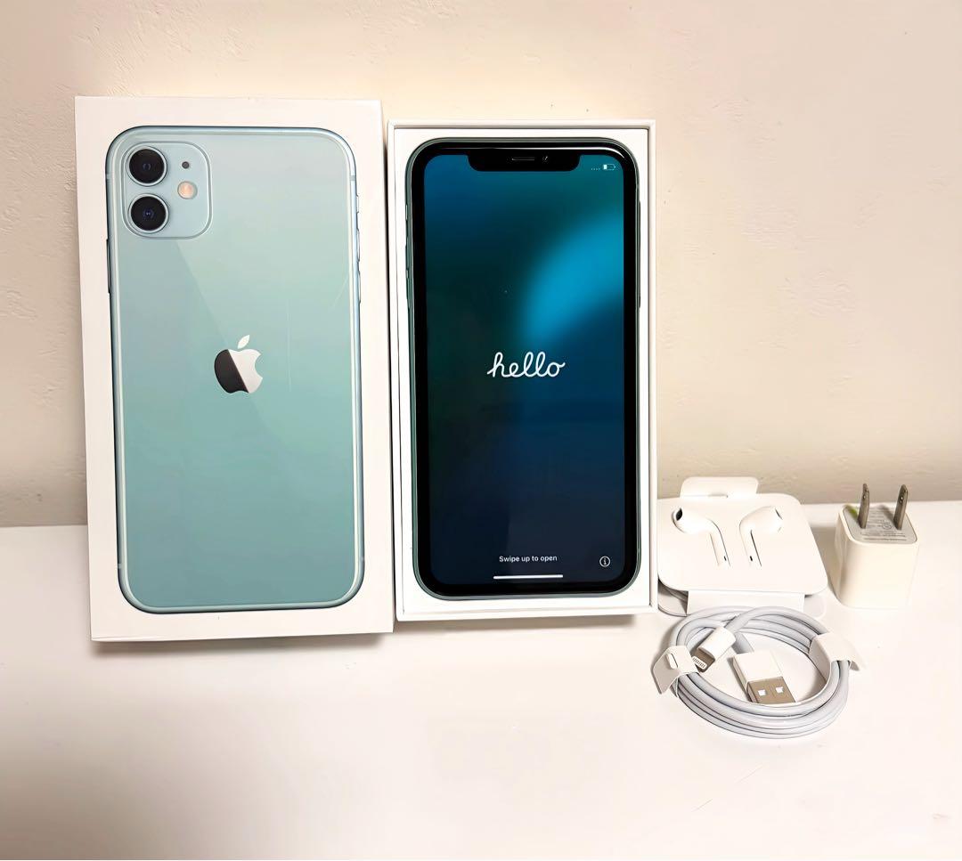 【美品】iPhone11 64GB グリーン SIMフリー 箱付き
