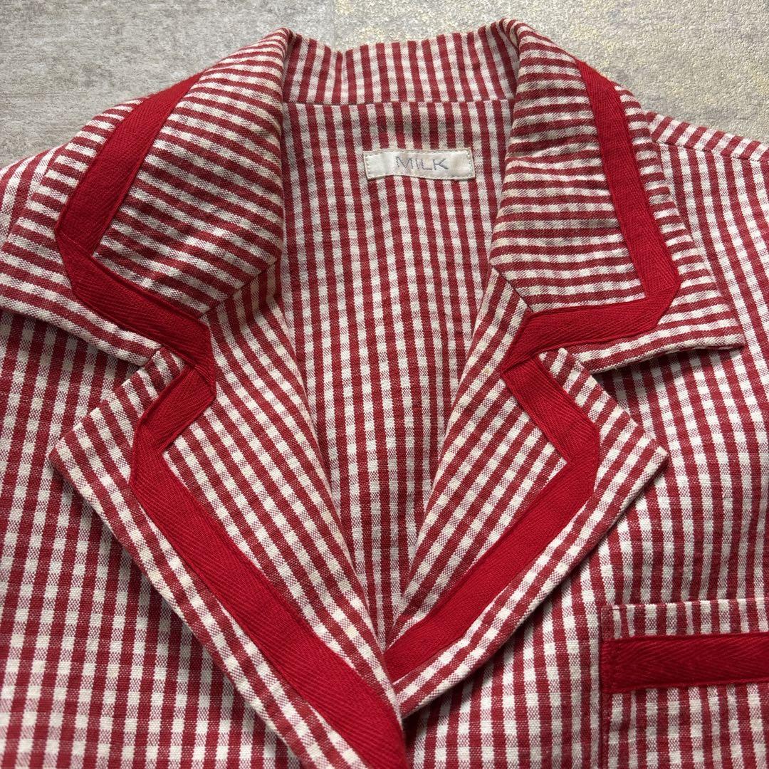 初期 MILK テーラードジャケット チェック MILK BOY ミルク パンク