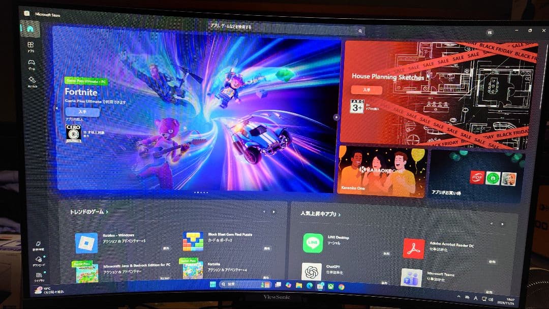 view sonic vx3218-PC-MHD 湾曲モニター