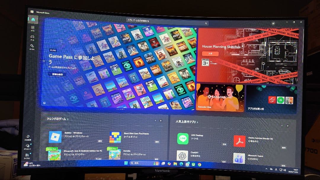 view sonic vx3218-PC-MHD 湾曲モニター