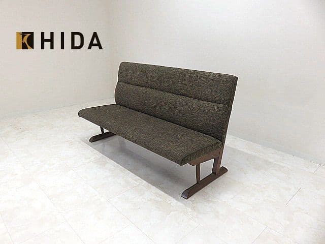 展示品　飛騨産業/キツツキ オーク無垢材チェア「KAYA/カヤ」　2人掛けソファ