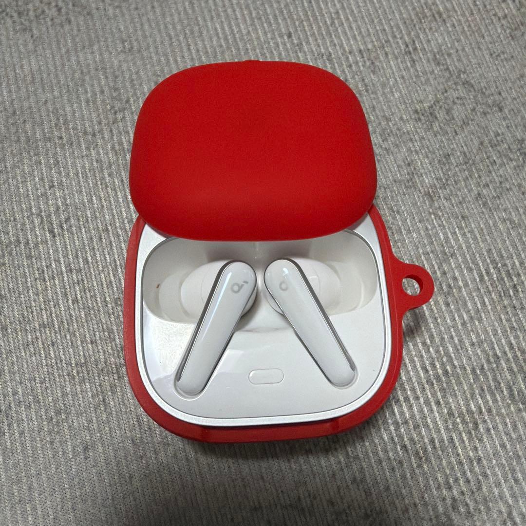 Anker Liberty 5 ワイヤレスイヤホン レッド ケース付き