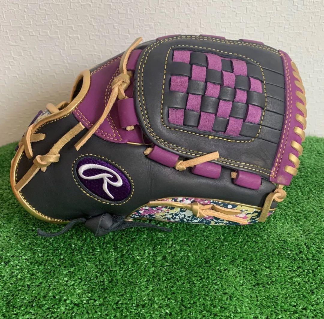 生産終了品　Rawlings 軟式グローブ 紫/黒　新品未使用　11.5