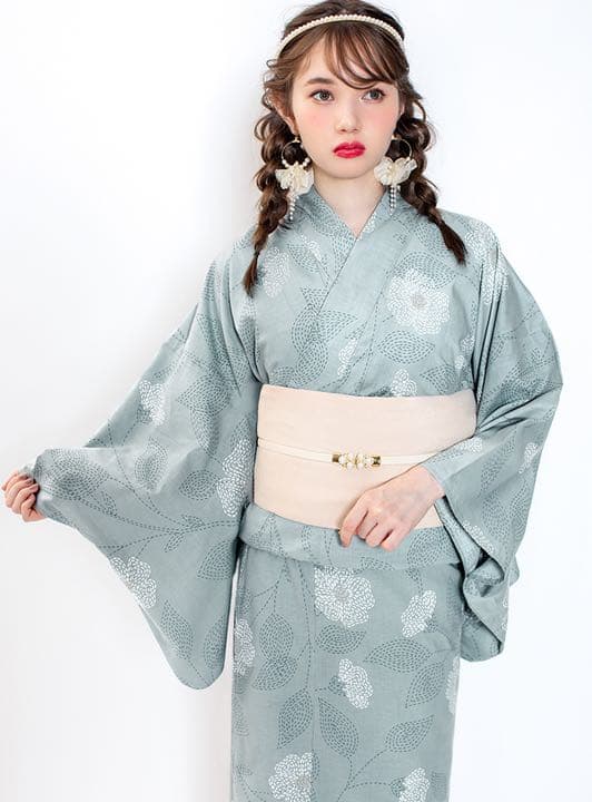 4点セットモダンフラワー柄浴衣