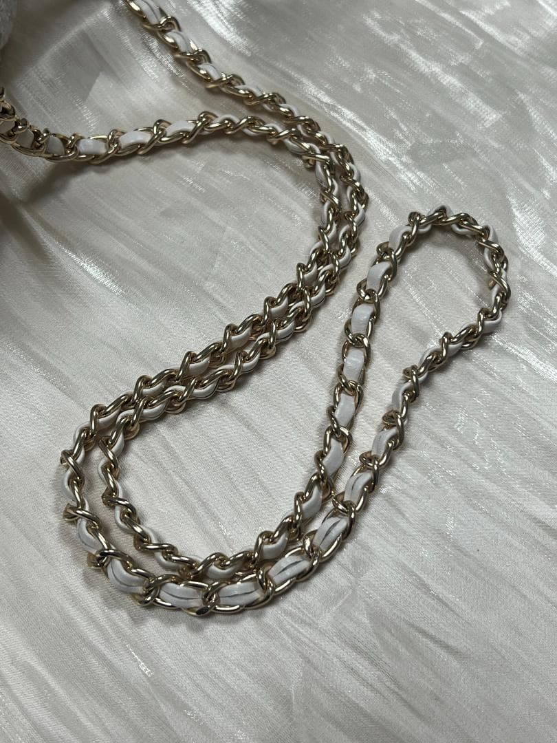 VIP限定 非売品ツイード 白 ホワイト チェーン バッグ