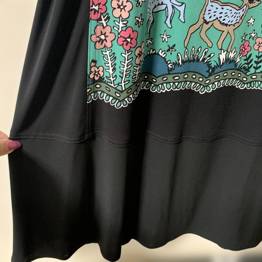 TOKUKO1erVOLメルヘンアニマルプリントワンピースチュニック