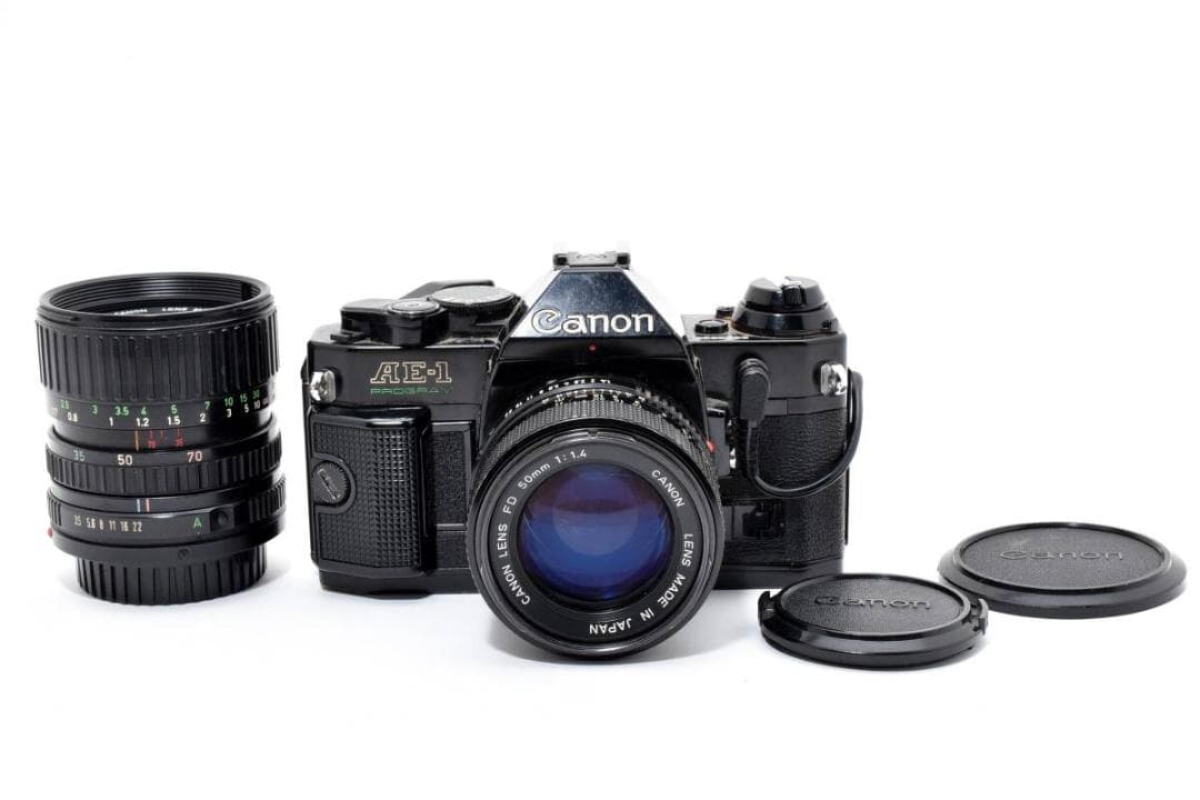 【外観光学美品】Canon AE-1 PROGRAM ブラック レンズセット