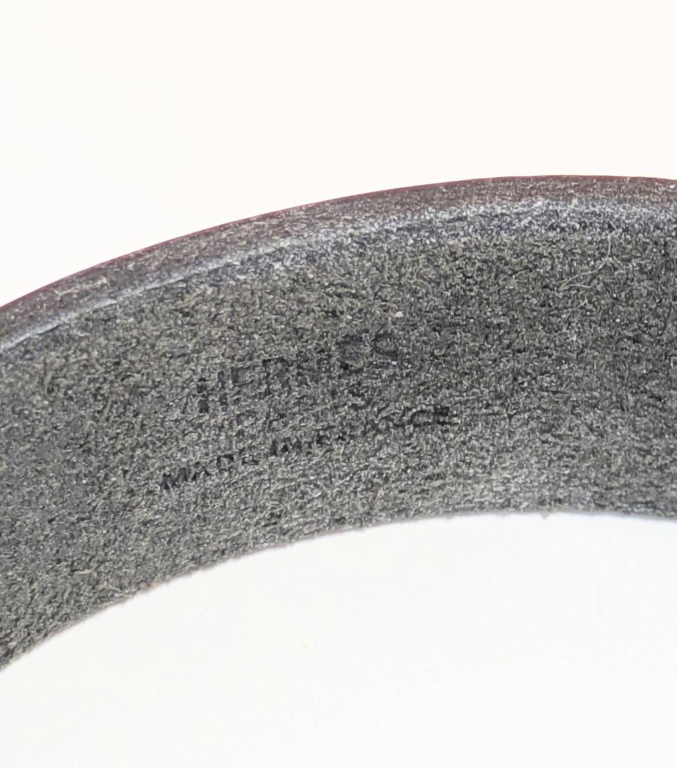 HERMES　エルメス　プールトゥール レザー バングル　ブレスレット M刻印