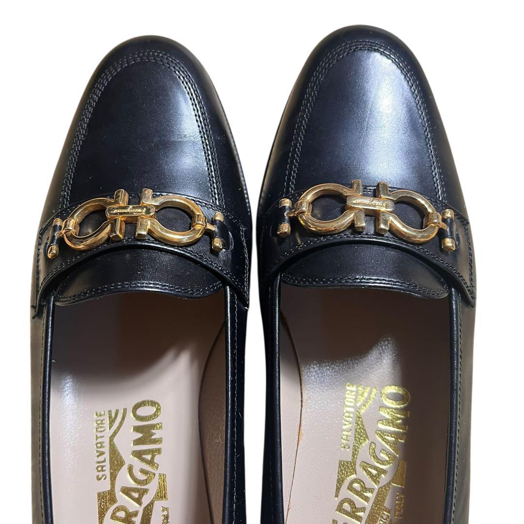 極美品　フェラガモ　ガンチーニ　ローファー　パンプス　23cm