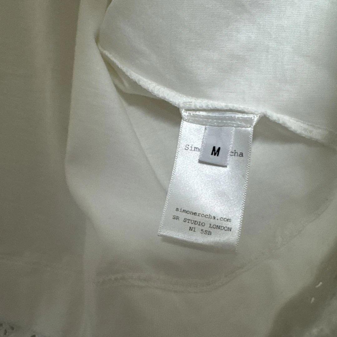 Simone Rocha パフスリーブ Tシャツ レース 白