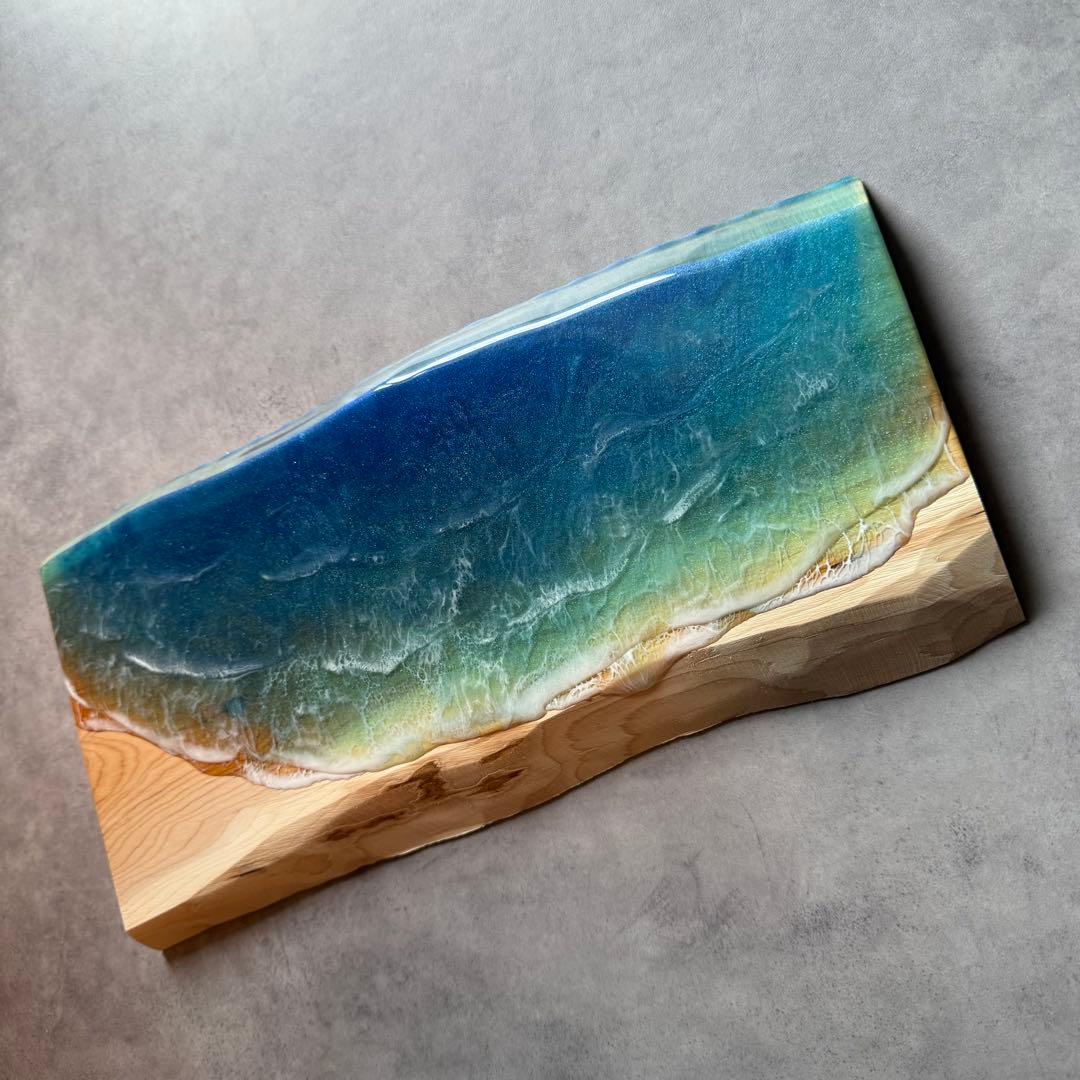 Sea Wood Collection - 波音の調べ【無垢 一枚板 耳付き】