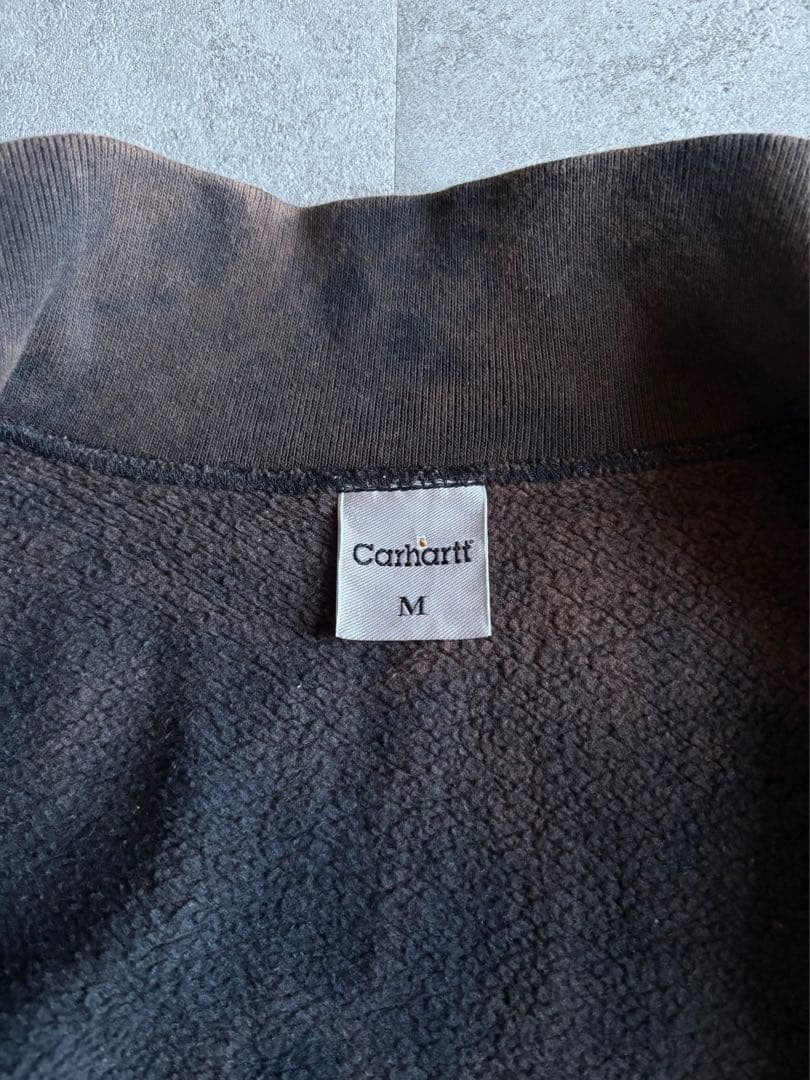 00s carhartt トラックジャケット オーバーダイ ブラックブラウン