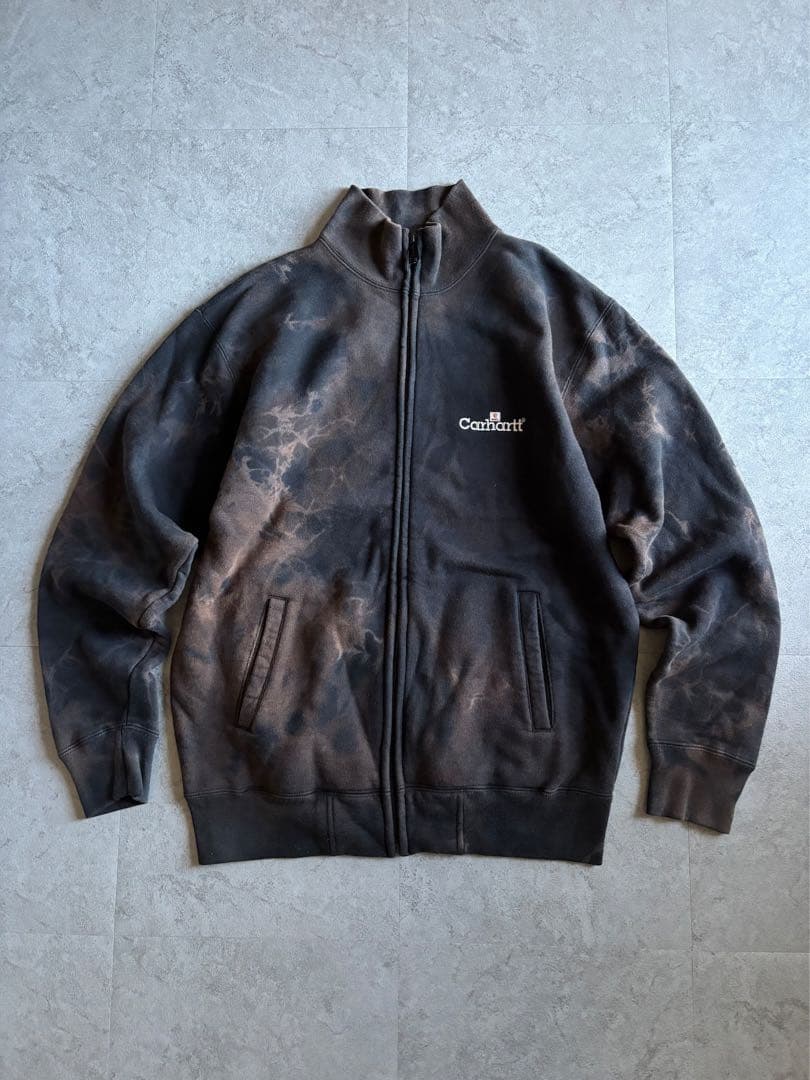 00s carhartt トラックジャケット オーバーダイ ブラックブラウン