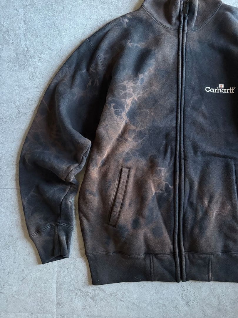 00s carhartt トラックジャケット オーバーダイ ブラックブラウン