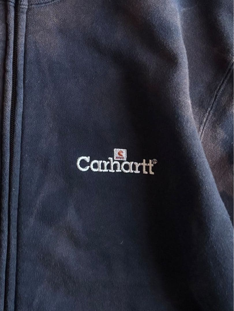 00s carhartt トラックジャケット オーバーダイ ブラックブラウン