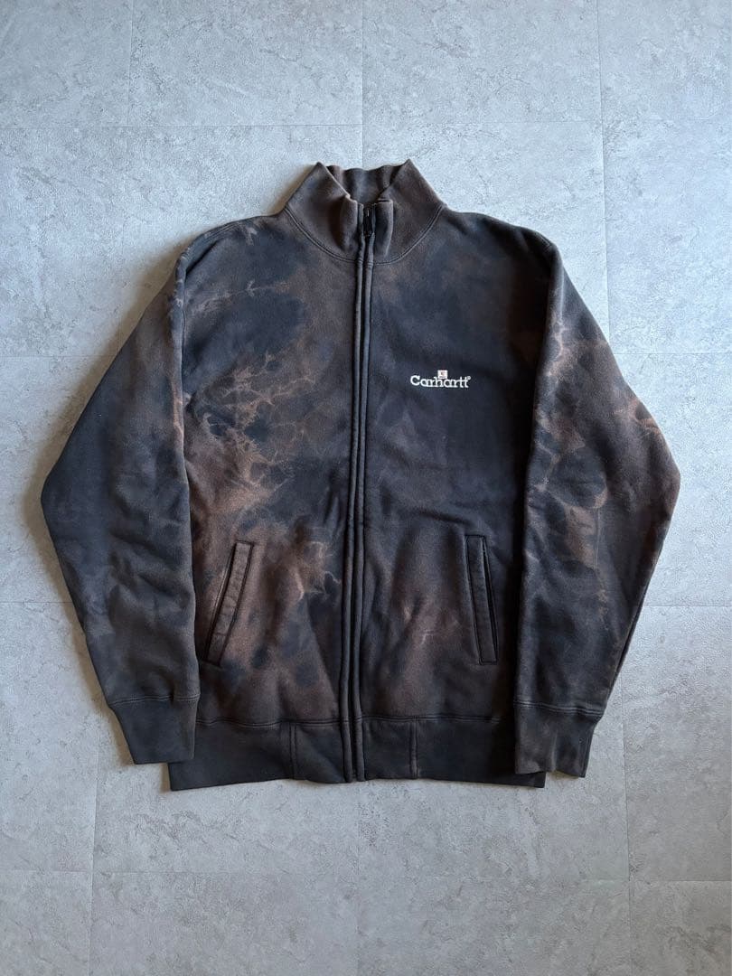 00s carhartt トラックジャケット オーバーダイ ブラックブラウン