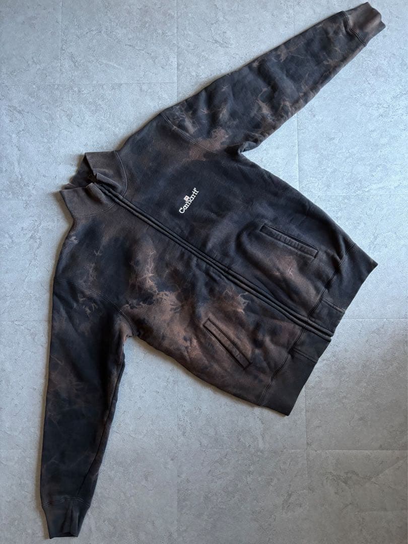 00s carhartt トラックジャケット オーバーダイ ブラックブラウン