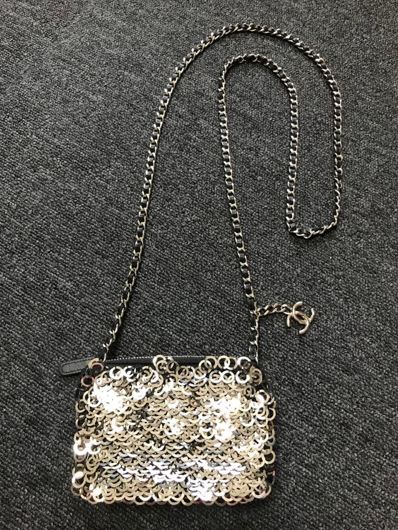 美品⭐︎ シャネル CHANEL スパンコール　ミニ チェーンショルダー　ココ