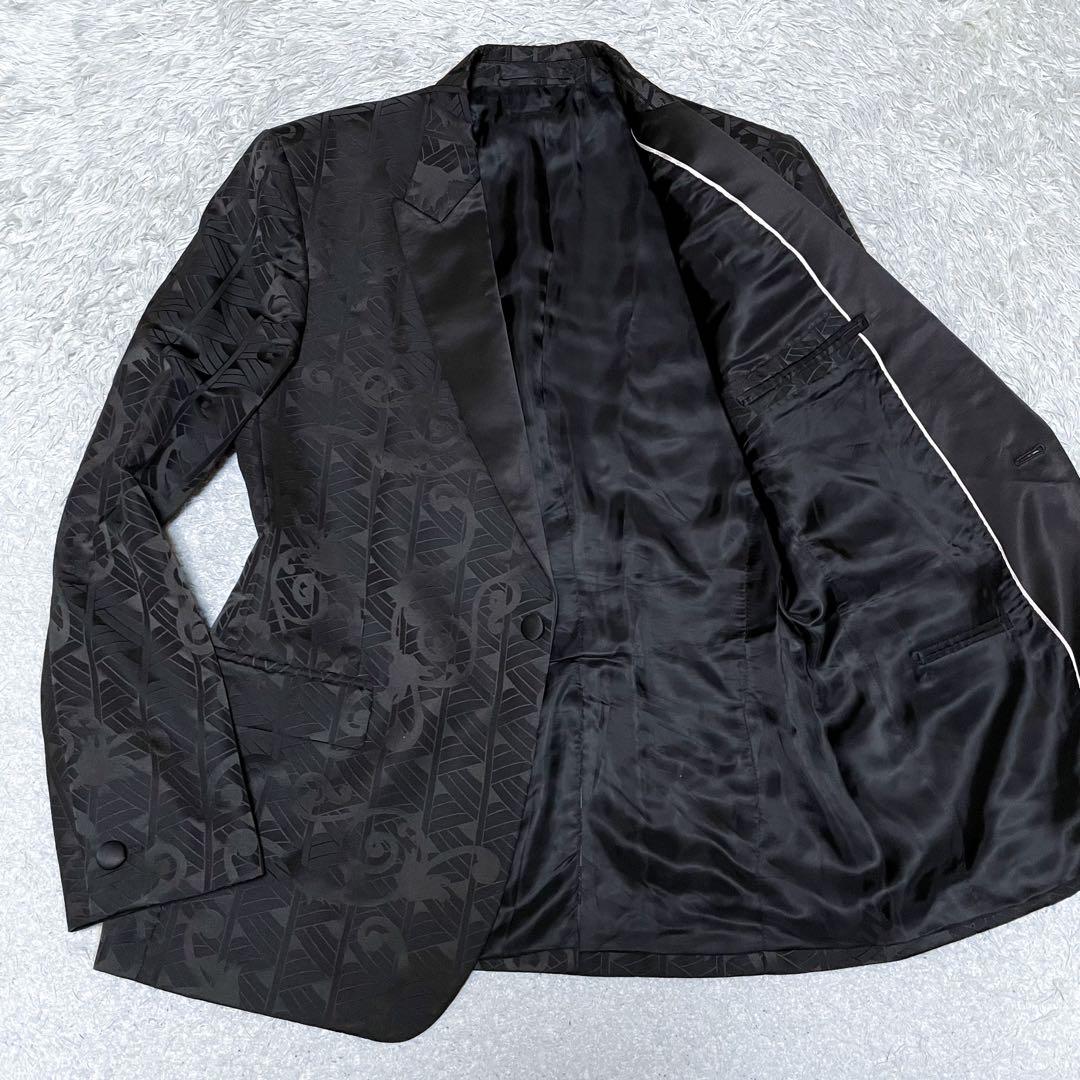 新品同様✨ヴェルサーチ コレクション ジャガード総柄 タキシードジャケット 52