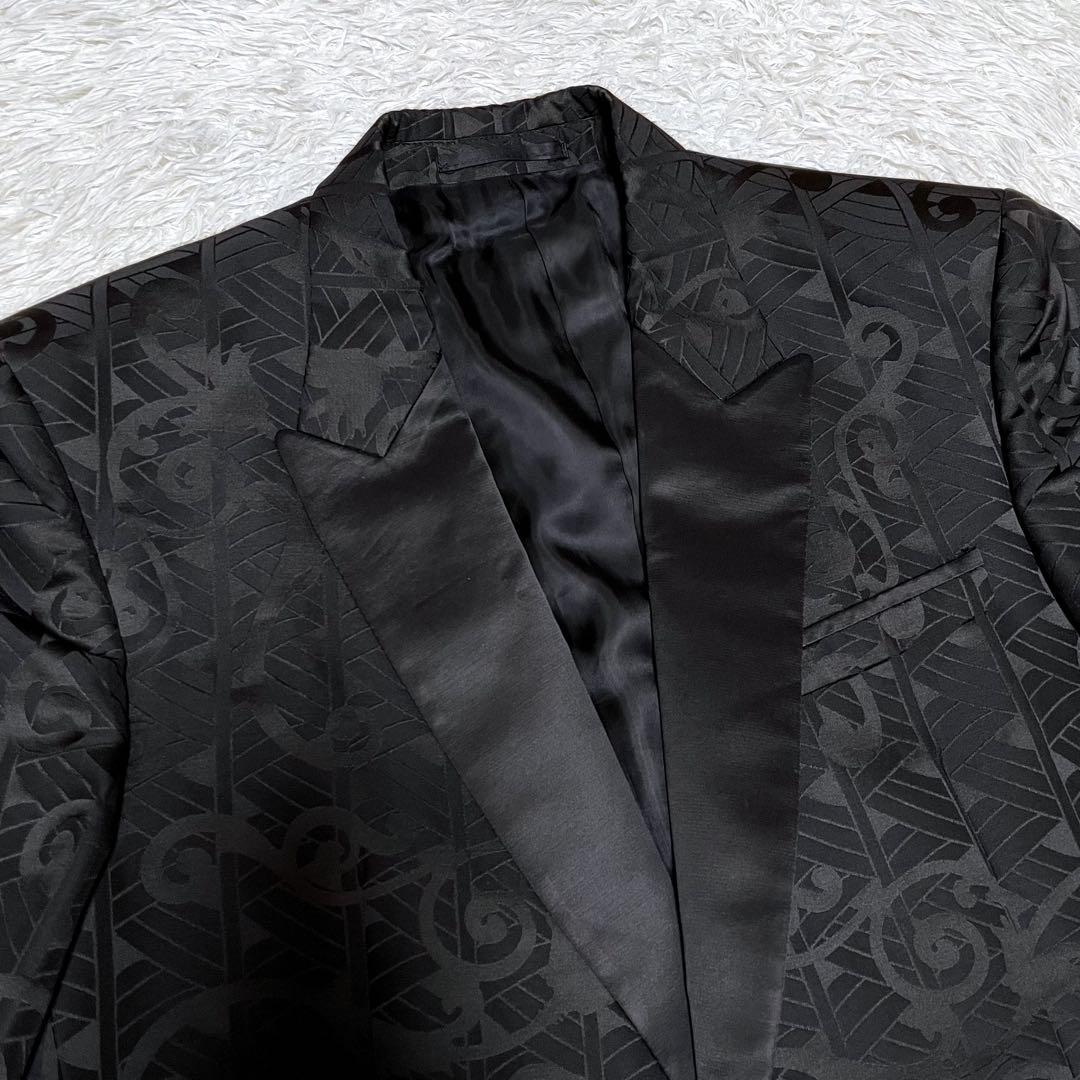 新品同様✨ヴェルサーチ コレクション ジャガード総柄 タキシードジャケット 52
