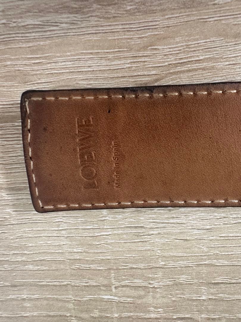 LOEWE レザーバングル スラップブレスレットスモール　ブラック